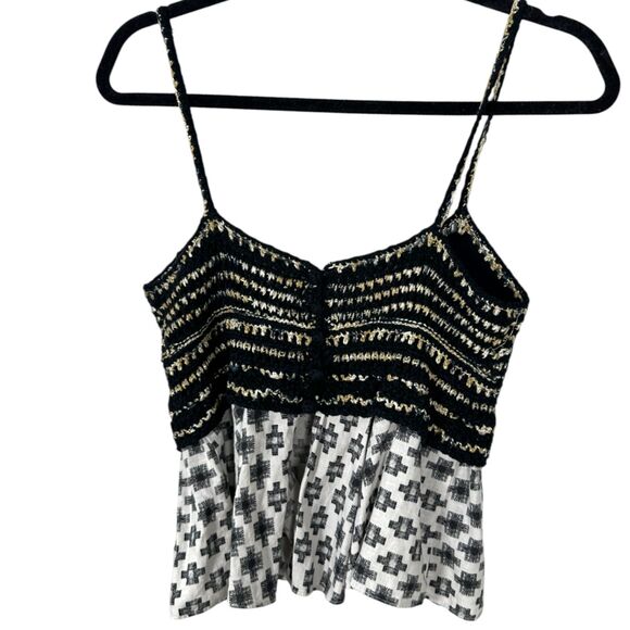 By Anthropologie Freida Layered Sweater Tank Top Cut Out Knit Size Small - Picture 2 of 9